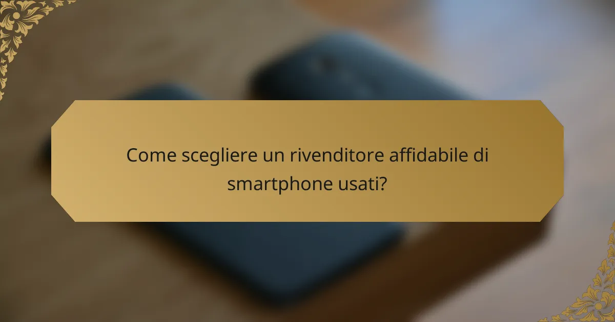 Come scegliere un rivenditore affidabile di smartphone usati?